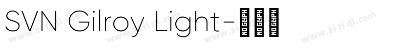 SVN Gilroy Light字体转换